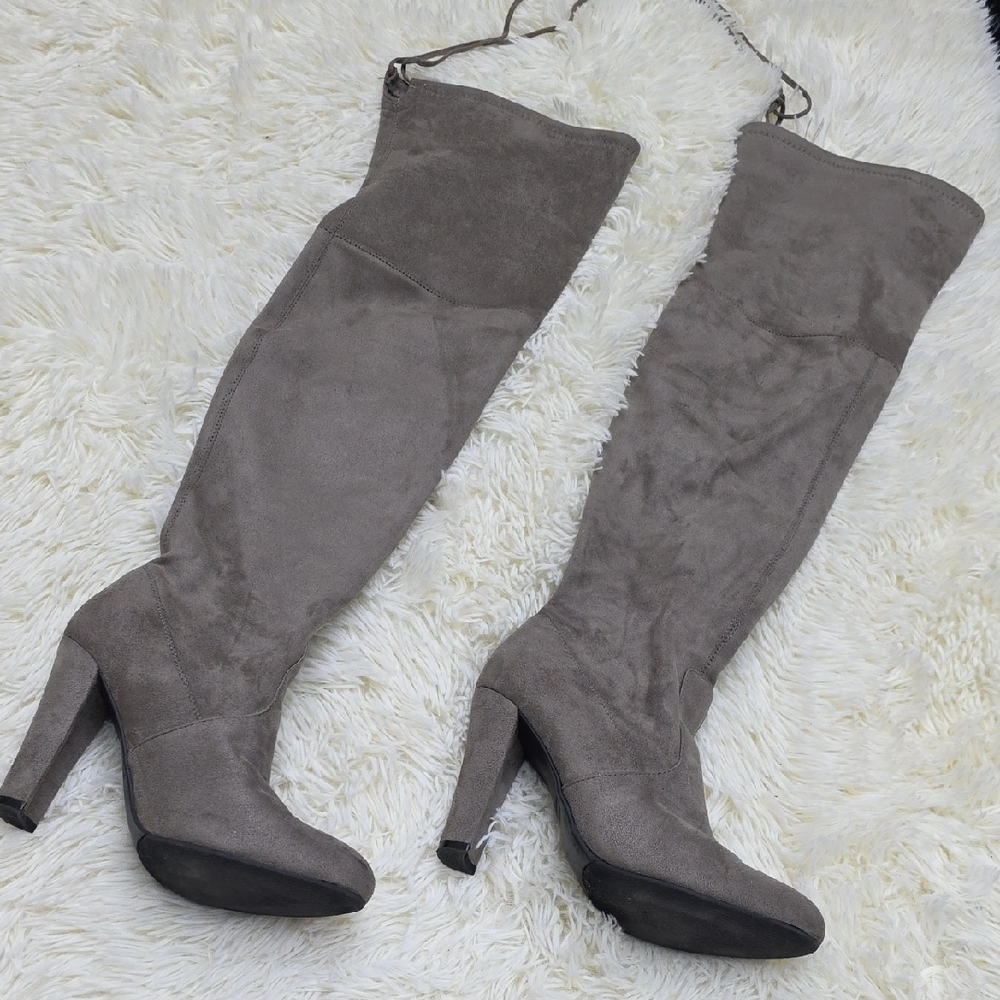 Steve Madden Elegant Gray Over-the-Knee Boots